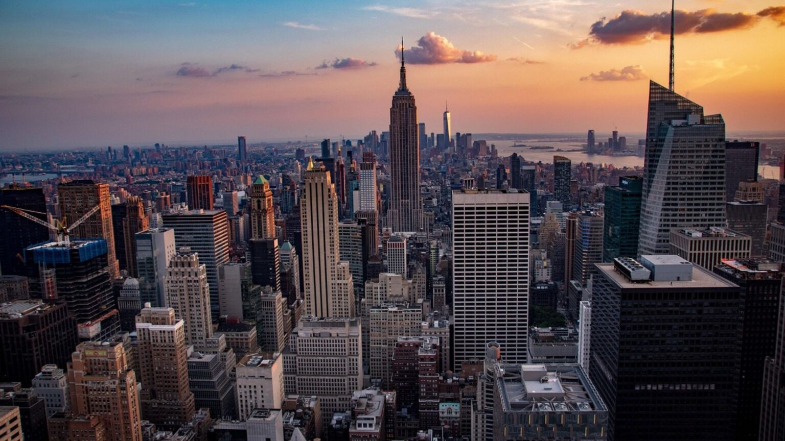 New York City Skyline at Sunset