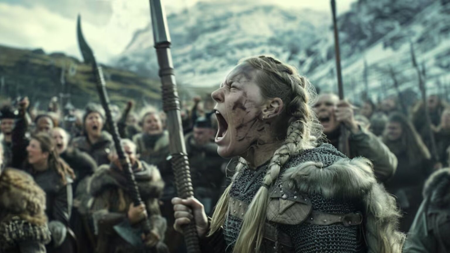 Viking woman yelling