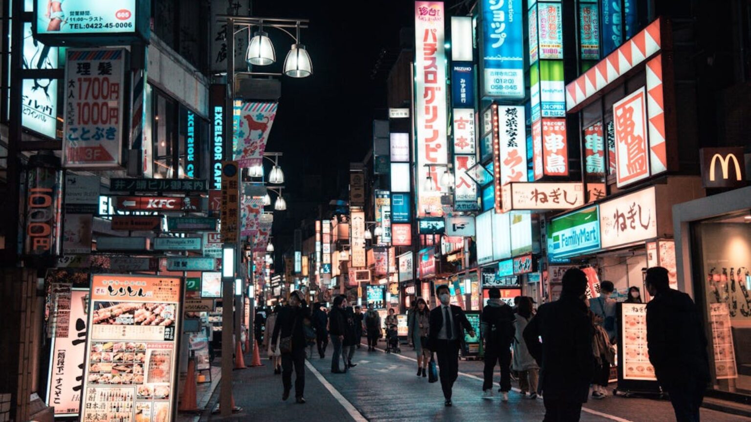 Chinese street market at night
