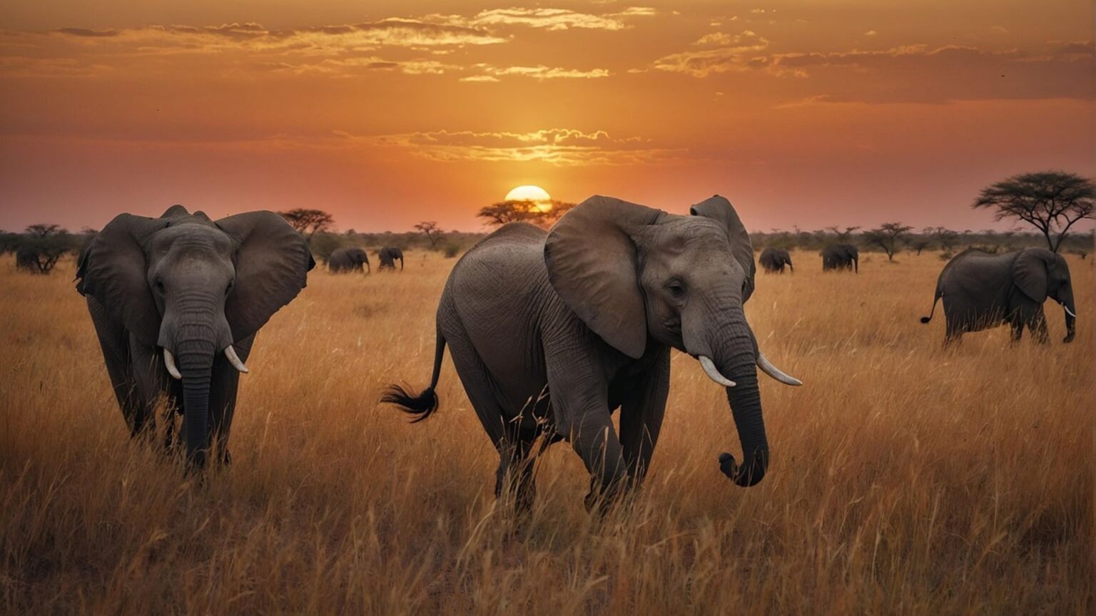 Elephants in Africa